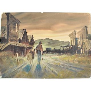 William B. Schimmel (American. 1906-1986) Double Sided Water Color