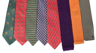 Eight Assorted Men's Designer Ties, Hermes and Charvet