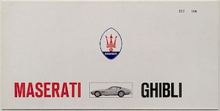 Maserati Ghibli Original Factory Brochure #5000-x-70