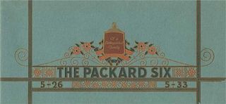 The Packard Six original full line factory brochure