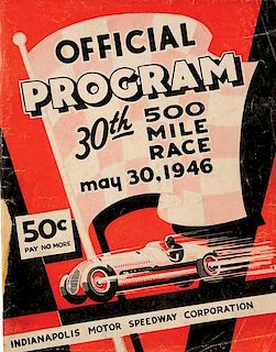 1946 Indianapolis (Indy) 500 official event program