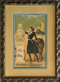 Automobiles & Cycles Rochet original poster by Philippe Chapellier circa 1900