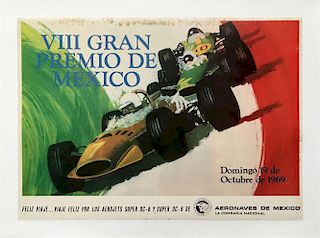 VIII Gran Premio de Mexico 1969 original poster