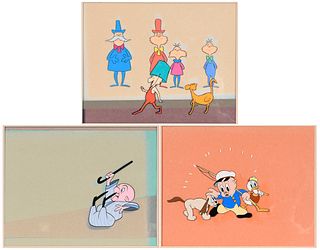 Animated Production Cels, Porky Pig, Dr. Seuss, Mr. Magoo