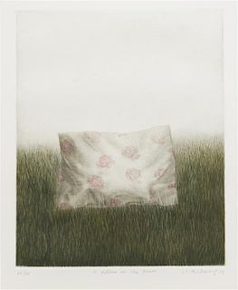 K.B. Hwang, (Korean, b.1932), A Pillow on the Grass