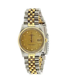 Rolex 18k Gold Stainless Steel Watch 15053