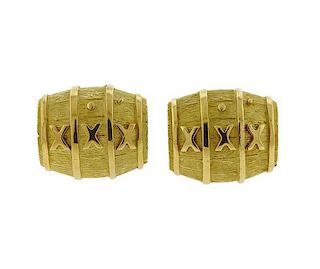 18K Gold 3D Honey Barrel Cufflinks