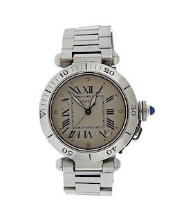Cartier Pasha Automatic Steel Watch 1030 1
