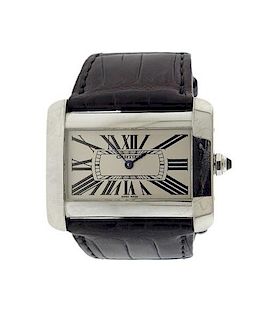 Cartier Tank Divan Stainless Steel Watch 2600
