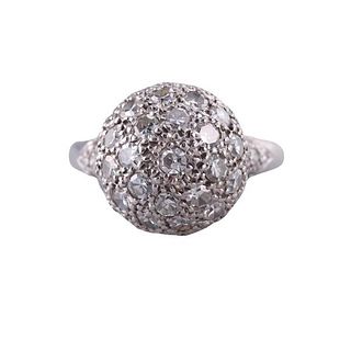Platinum Diamond Ball Ring