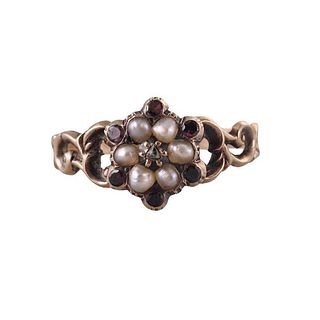 Antique Gold Pearl Ring