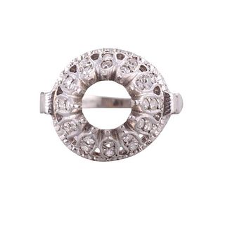 J Mercade Platinum Diamond Ring Setting