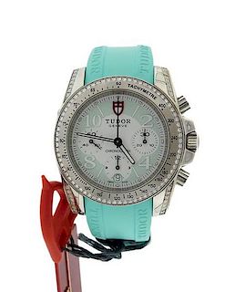 Tudor Chronograph Diamond Steel Watch 20310