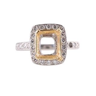 Platinum Gold Diamond Engagement Ring Setting