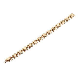 Tiffany &amp; Co 18k Yellow Gold X Link Bracelet