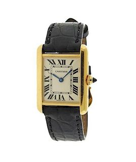 Cartier Tank 18k Gold Quartz Watch