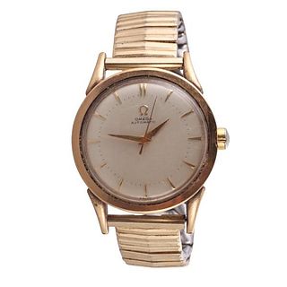 Omega 1960s Steel Gold Plated Watch 