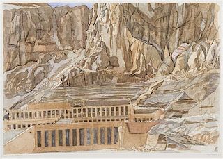 Philip Pearlstein, (American, b. 1924), Temple of Hatshepsut, 1979