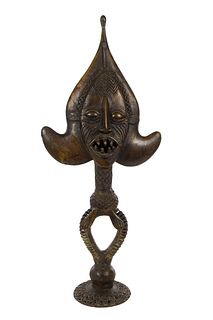 West African Metal Reliquary Handle