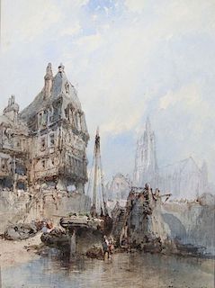 PAUL MARNY WATERCOLOR - NOTMAN COLLECTION