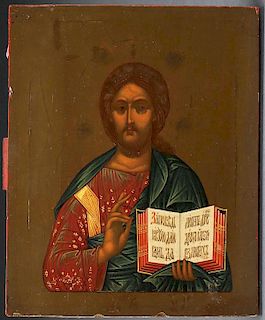 A RUSSIAN ICON OF CHRIST THE LORD ALMIGHTY