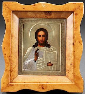 A RUSSIAN ICON OF CHRIST, MOSCOW, CIRCA 1915