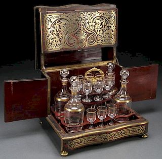 A 19TH CENTURY FRENCH BOULLE TANTALUS