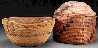 A PAIR OF NATIVE AMERICAN BASKETS
