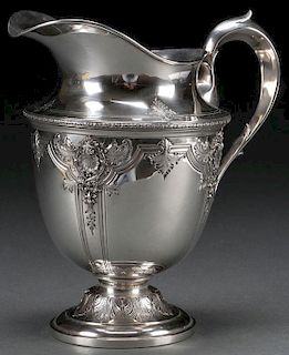AN AMERICAN STERLING SILVER WATER PITCHER