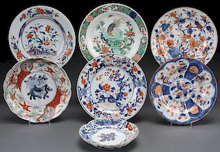 A GROUP OF SIX CHINESE EXPORT PLATES, 18TH/19TH C