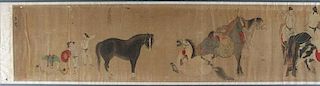 A CHINESE YUAN DYNASTY STYLE SCROLL PAINTING