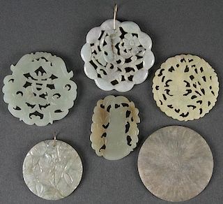 SIX GOOD CHINESE CARVED ORNAMENTS