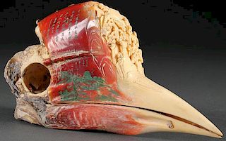 A FINE CHINESE CARVED HORNBILL CASQUE