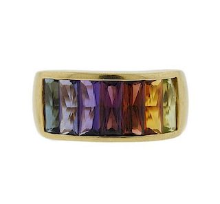 H. Stern 18k Gold Multi Gemstone Ring