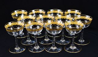 TIFFIN GILDED COUPE GLASSES