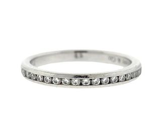 Tiffany & Co Platinum Diamond Half Band Wedding Ring