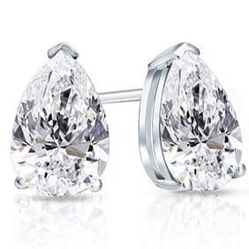2.00 ct. Lab Grown Diamond Earrings in 14k White Gold (G-H, VS)