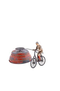 *19TH C. FRENCH MUSICAL BICYCLIST TOY
