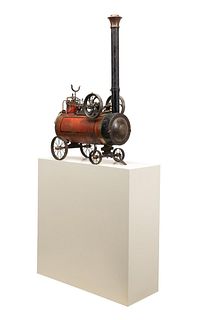 19TH C. LILOR GAUGED PORTABLE STEAM ENGINE