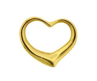 Tiffany & Co Peretti Open Heart 18k Gold Pendant