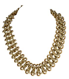 14kt. Italian Wide Fancy Link Necklace