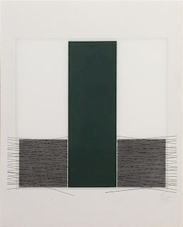 Jesus Rafael Soto, (Venezuelan, 1923-2005), Composition in Green, Jai Alai Series B, 1969