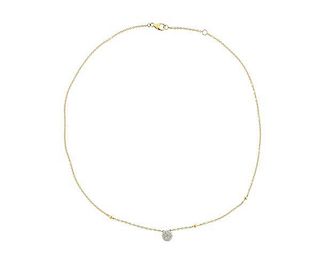 Michael Aram Molten Gold18K Diamond Pendant Necklace