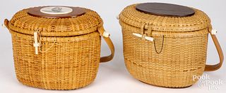 Two contemporary Nantucket basket purses