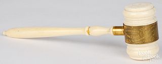 Carved ivory gavel