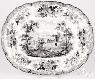 Grisaille Staffordshire platter