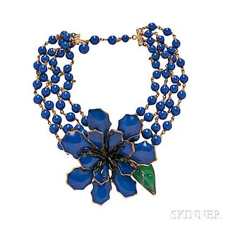 Glass and Metal Necklace, Maison Gripoix for Jean Patou