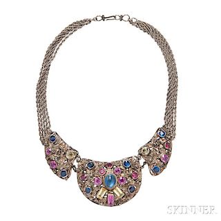 Vintage Costume Necklace, Attributed to Hobe