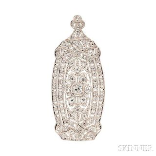 Art Deco Diamond Pendant/Brooch