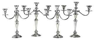 Two Pairs Sterling Candelabra
